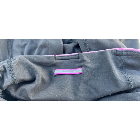 Lululemon Run Dash Ruched Side & Back Pockets High-Rise Leggings Black/Violet 2 - Picture 6 of 7